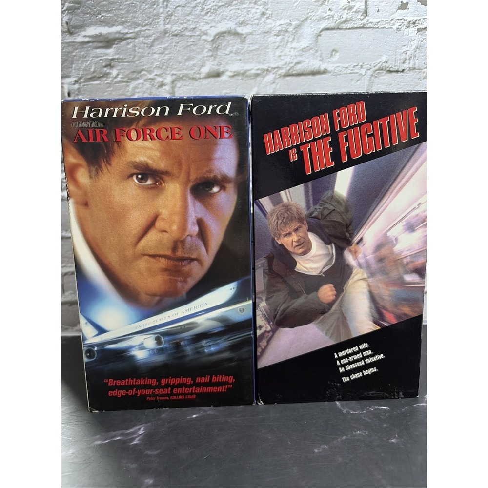 Harrison Ford VHS Lot Air Force One The Fugitive Action Movies 90s Vintage Tape